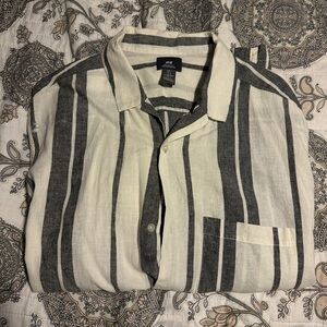 Linen button shirt with matching shorts